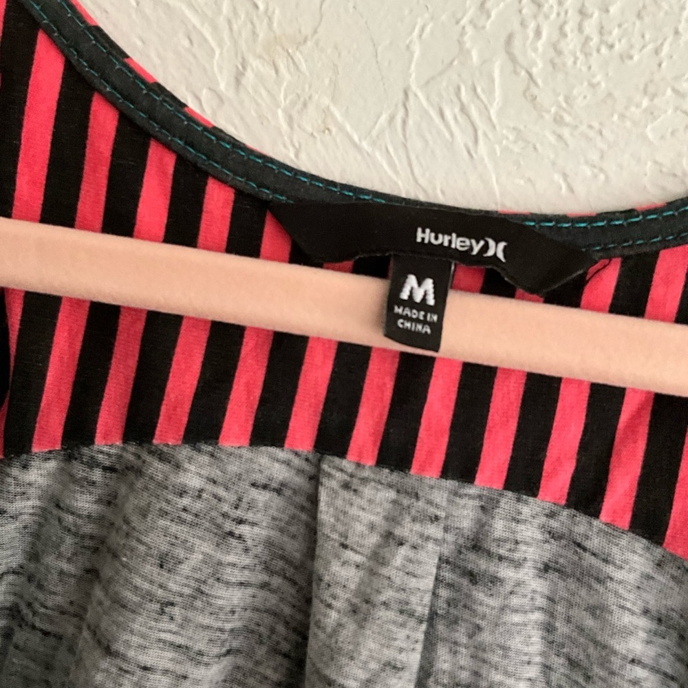 Hurley Colorblock Striped Racerback Tank Top Size Medium - Picture 3 of 5